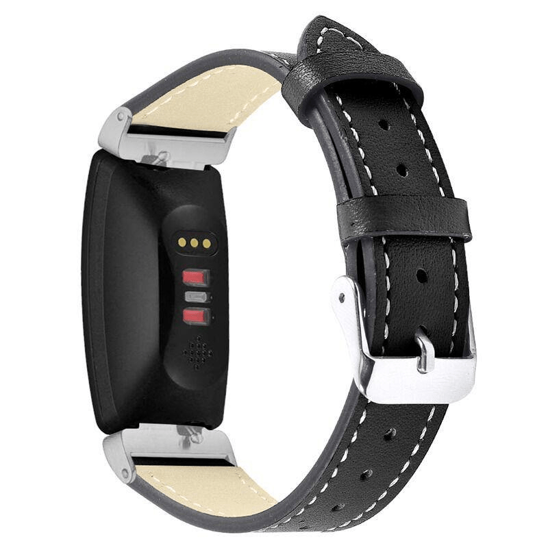 Tuff-Luv Leather Strap for Fitbit Inspire/Inspire HR - Large - Black A6_90
