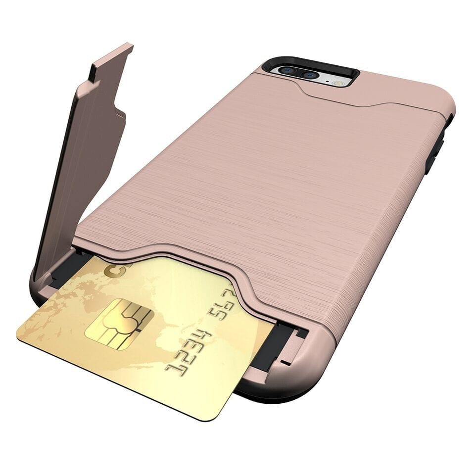 Tuff-Luv Shockproof Dual Layer Armour Case for Apple iPhone 7 Plus /8 Plus Rose Gold A9_78