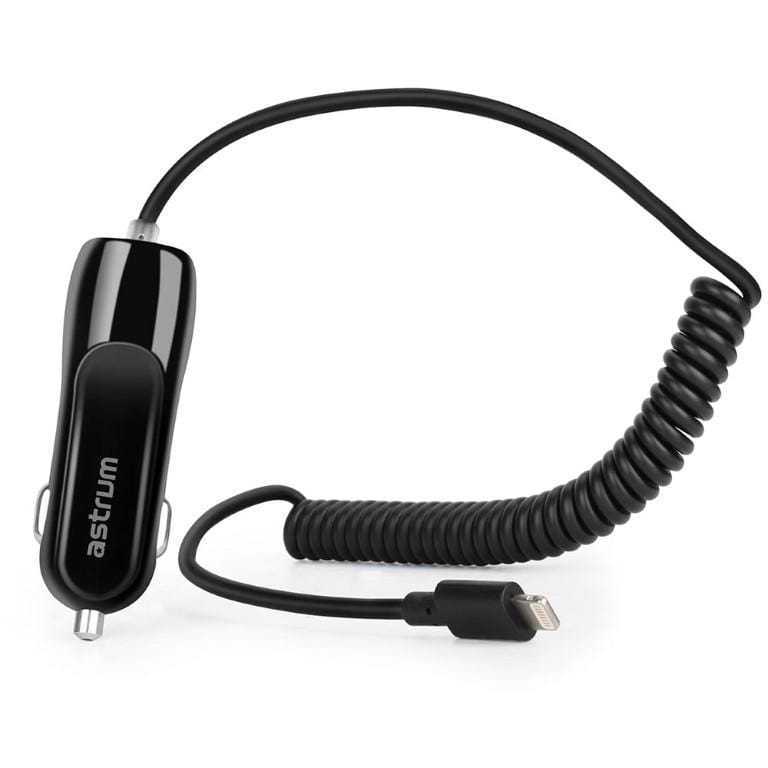 Astrum CC390 8 pin Lightning MFI Car Charger 2.4A Black A93039-B