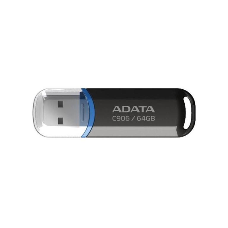 ADATA C906 64GB USB 2.0 Compact Design Flash Drive Black AC906-64G-RBK