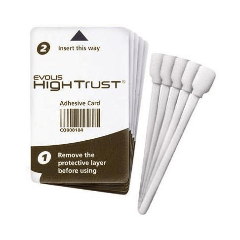 Evolis Regular Cleaning Kit with 5 Adhesive Cards and Swabs ACL001