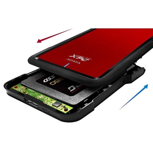 ADATA EX500 2.5" HDD/SSD enclosure Black,Red