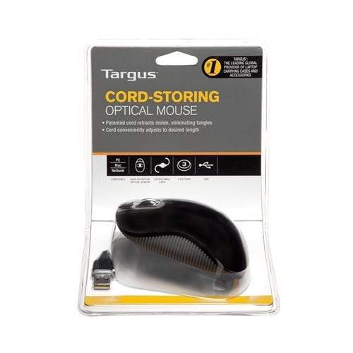 Targus Cord-Storing Optical Mouse 1000 DPI AMU76EU