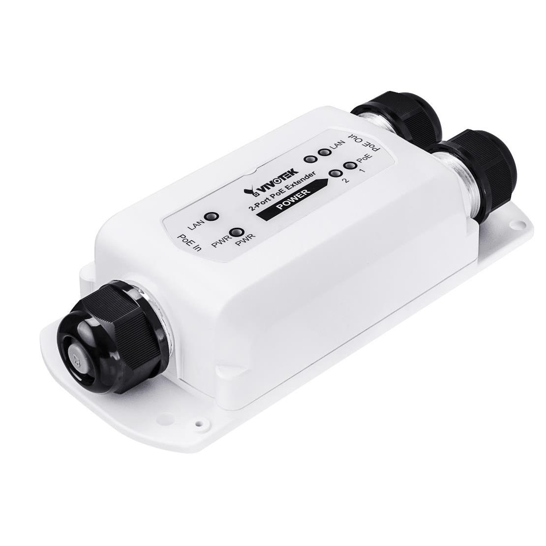 VivoTek Outdoor 2-Port FE PoE Extender White AP-FXC-0260
