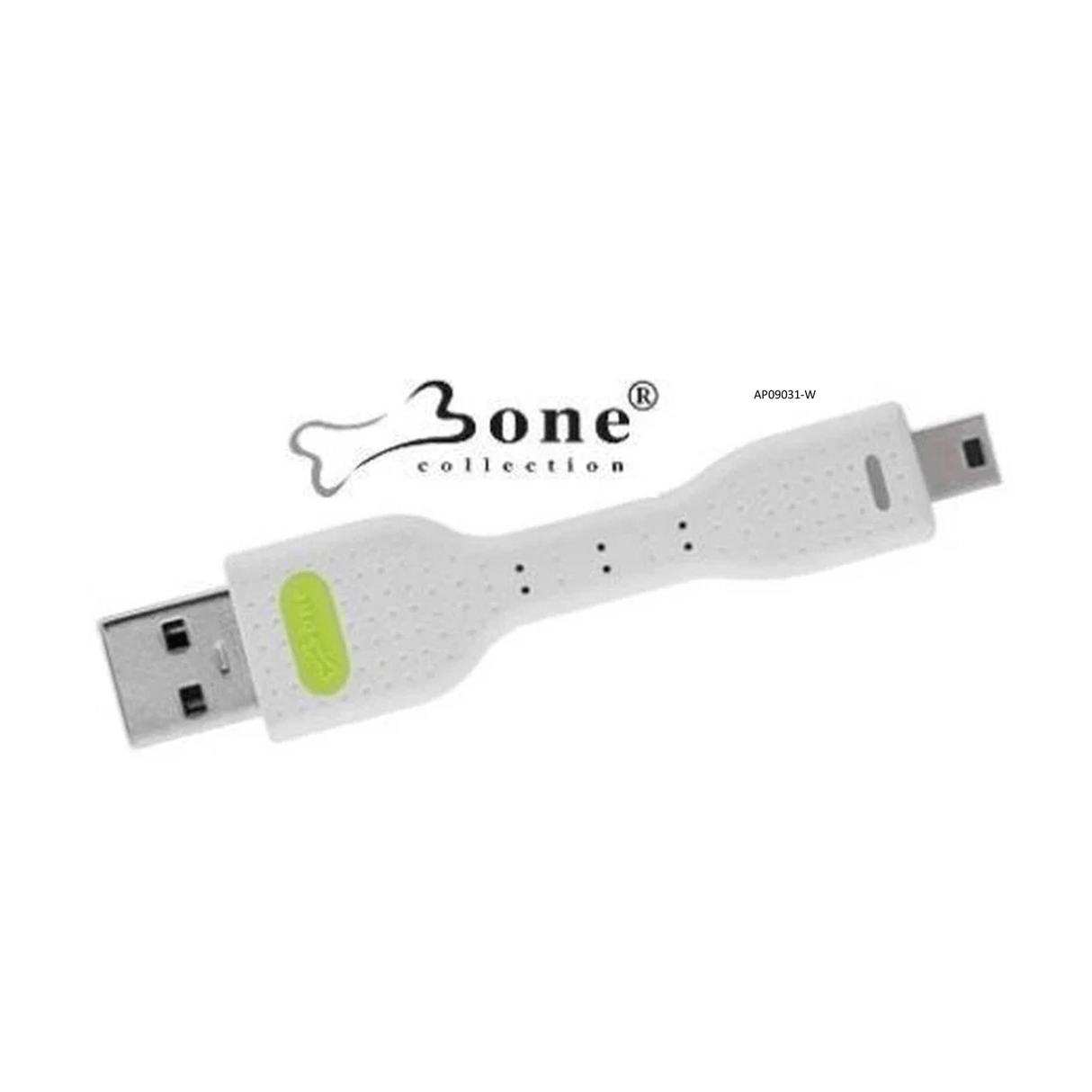 Bone Collection USB Cable USB 2.0 USB A Mini-USB B White AP09031-W