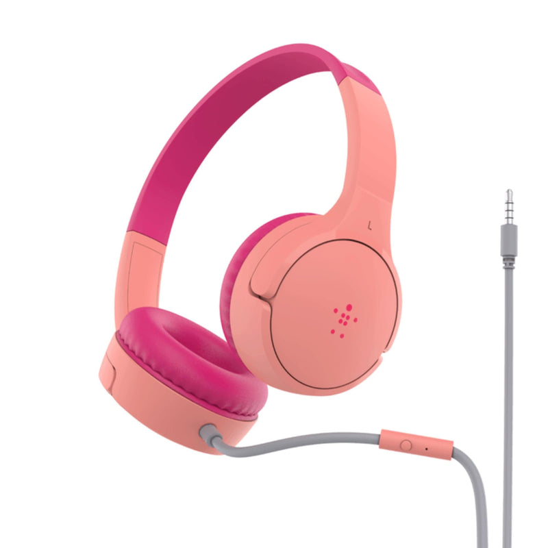 Belkin SoundForm Mini Wired On Ear Headphones for Kids - Pink AUD004BTPK