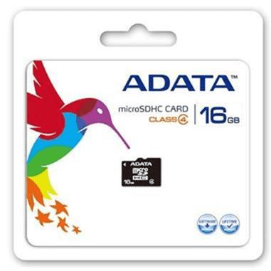 ADATA 16GB MicroSDHC Memory Card AUSDH16GCL4-RA1