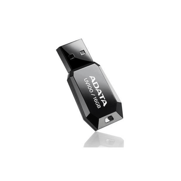 ADATA 8GB UV100 USB 2.0 Type-A Black USB Flash Drive AUV100-8G-RBK
