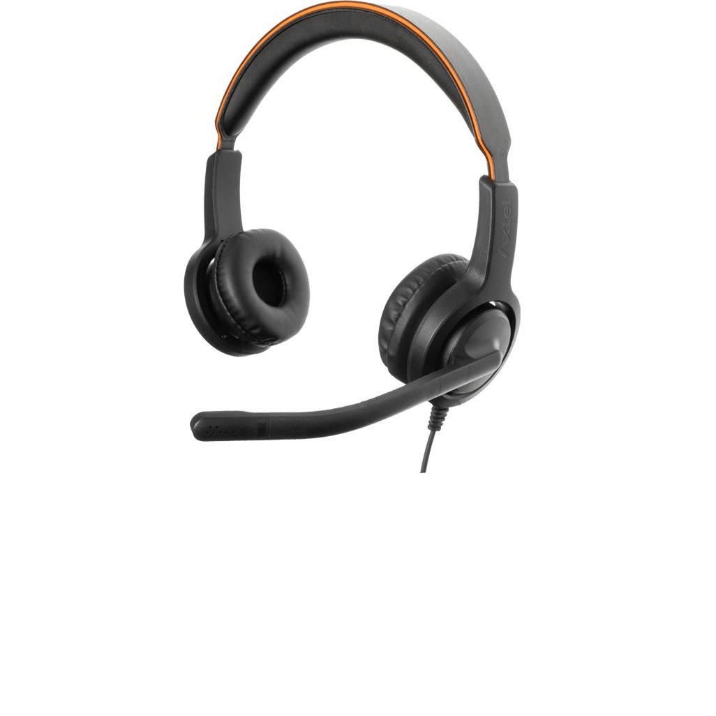 Axtel Voice 40 Duo NC Headset Head-band Black Orange AXH-V40D AXAXH-V40D Voice40 Noise Cancelling HD
