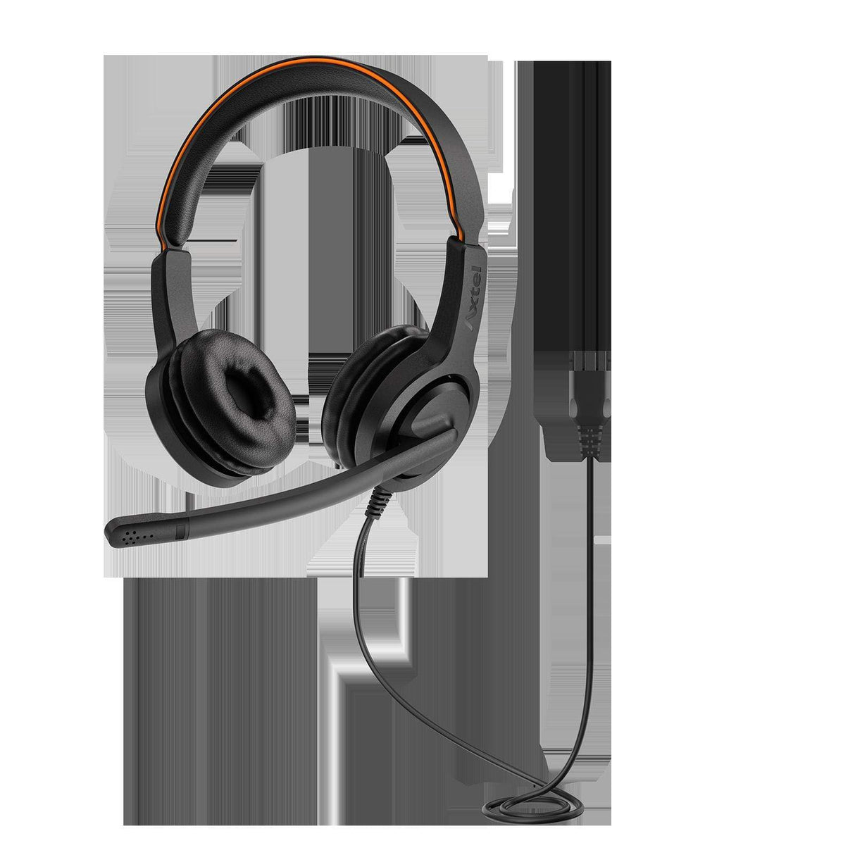Axtel Voice 40 Duo NC Headset Head-band Black Orange AXH-V40D AXAXH-V40D Voice40 Noise Cancelling HD