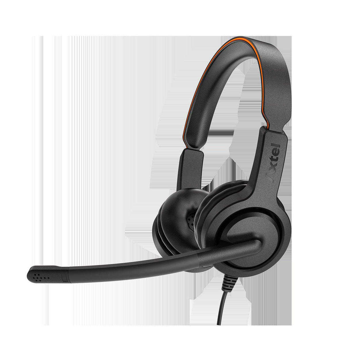 Axtel Voice 40 Duo NC Headset Head-band Black Orange AXH-V40D AXAXH-V40D Voice40 Noise Cancelling HD