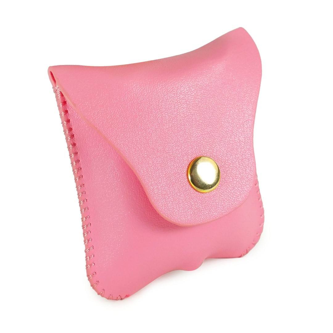 Tuff-Luv Faux Leather Pouch Case for Apple Airpods headphones Pink B10_103
