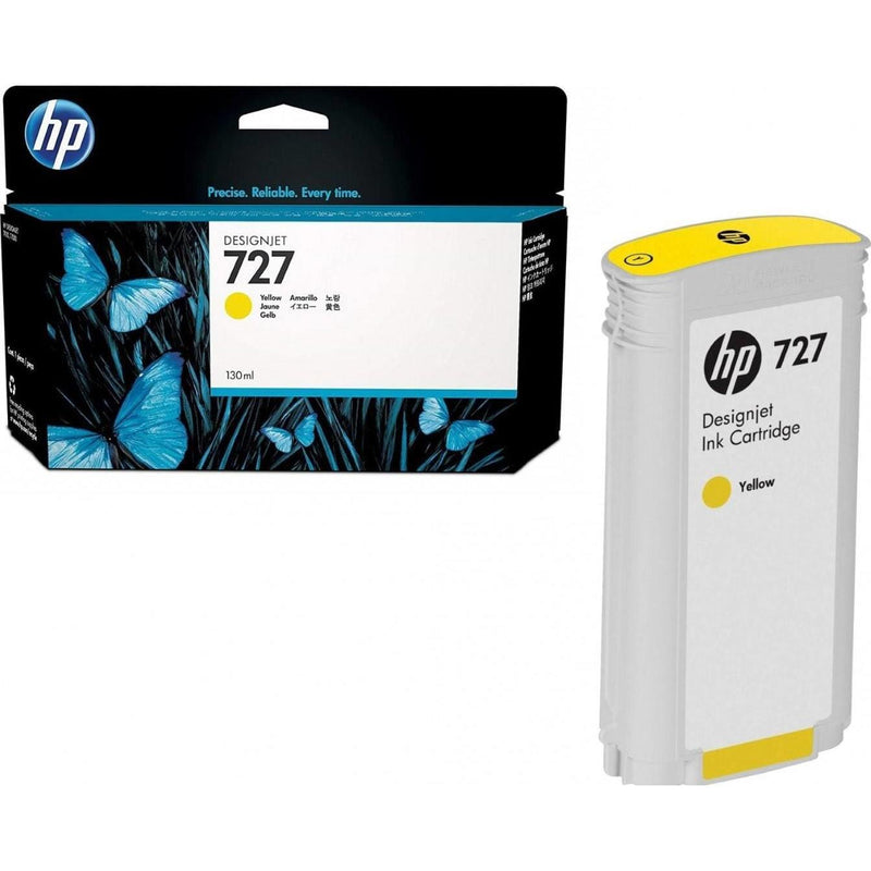 HP 727 130-ml DesignJet Yellow Printer Ink Cartridge Original B3P21A Single-pack