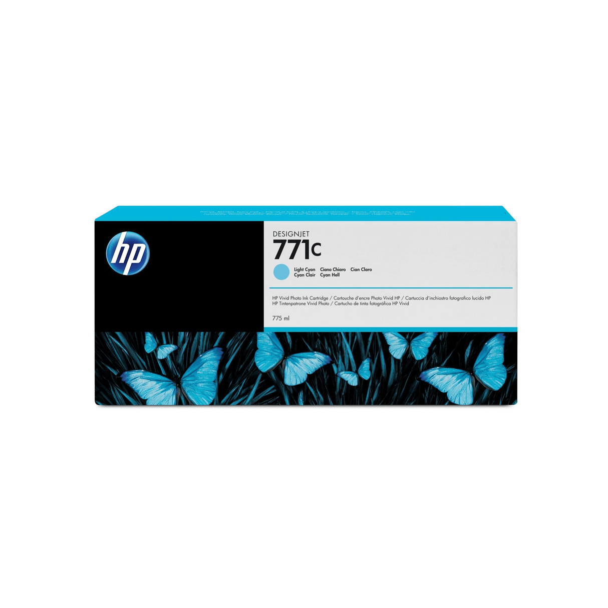 HP 771C 775-ml DesignJet Light Cyan Printer Ink Cartridge Original B6Y12A Single-pack