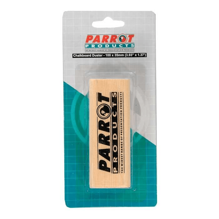 Parrot Chalkboard Wooden Duster 95x35mm Grey BA0115