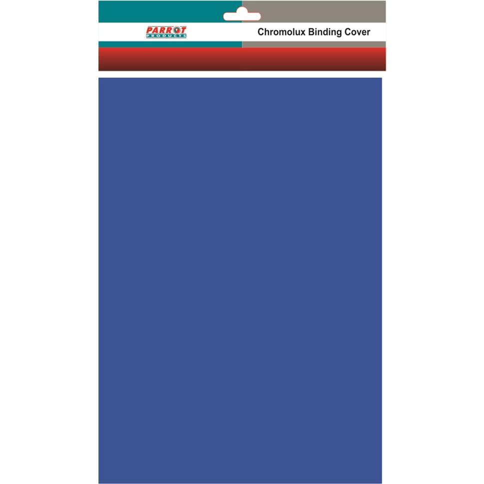 Parrot Chromolux Binding Cover A4 250Gsm Blue 25-pack BC2020D