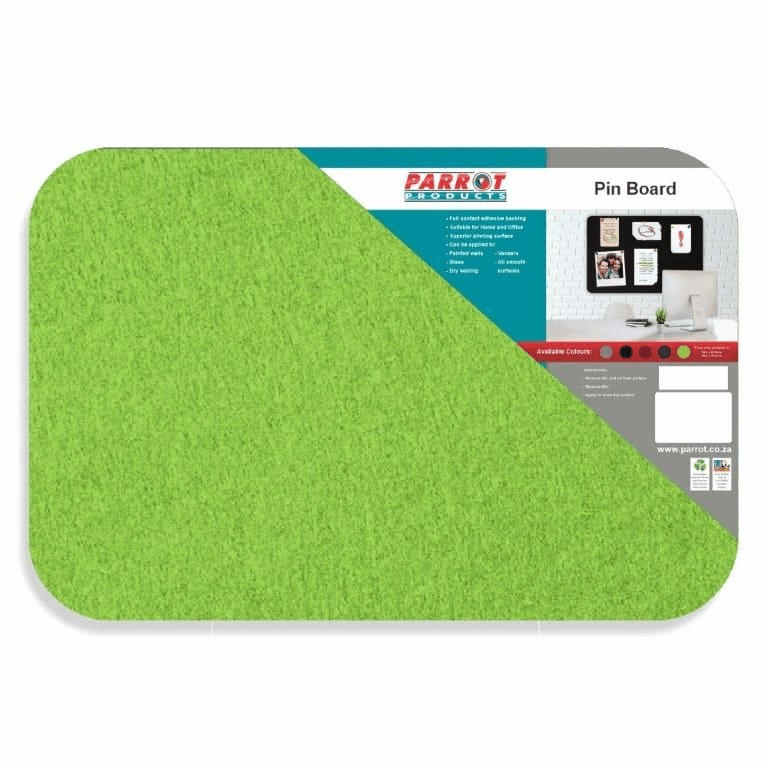 Parrot Adhesive Pin Board No Frame 900x600mm Lime BD0325C