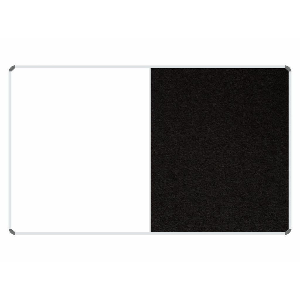 Parrot Non-Magnetic Combination Whiteboard 2000x1200mm Black Felt BD3070B