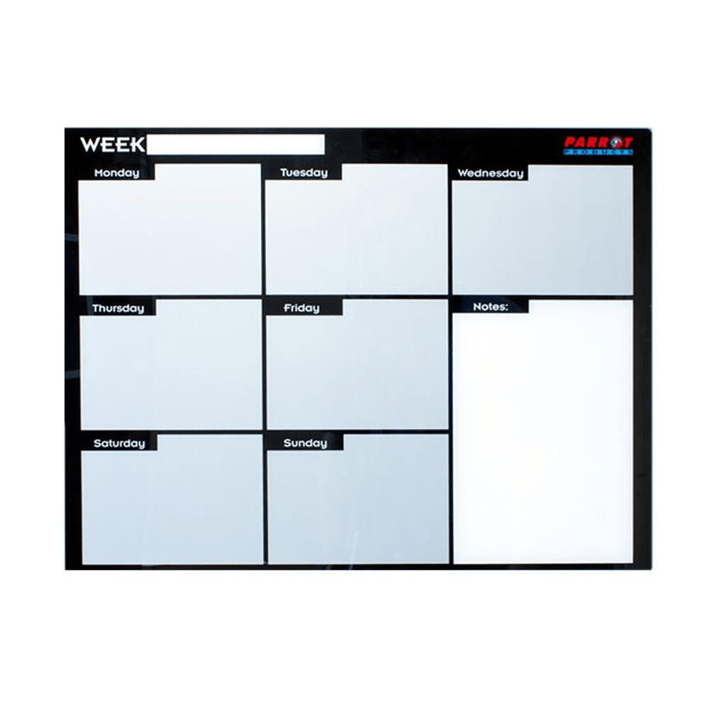 Parrot Cast Acrylic Weekly Planner Cast Acrylic 600x450mm BD7125