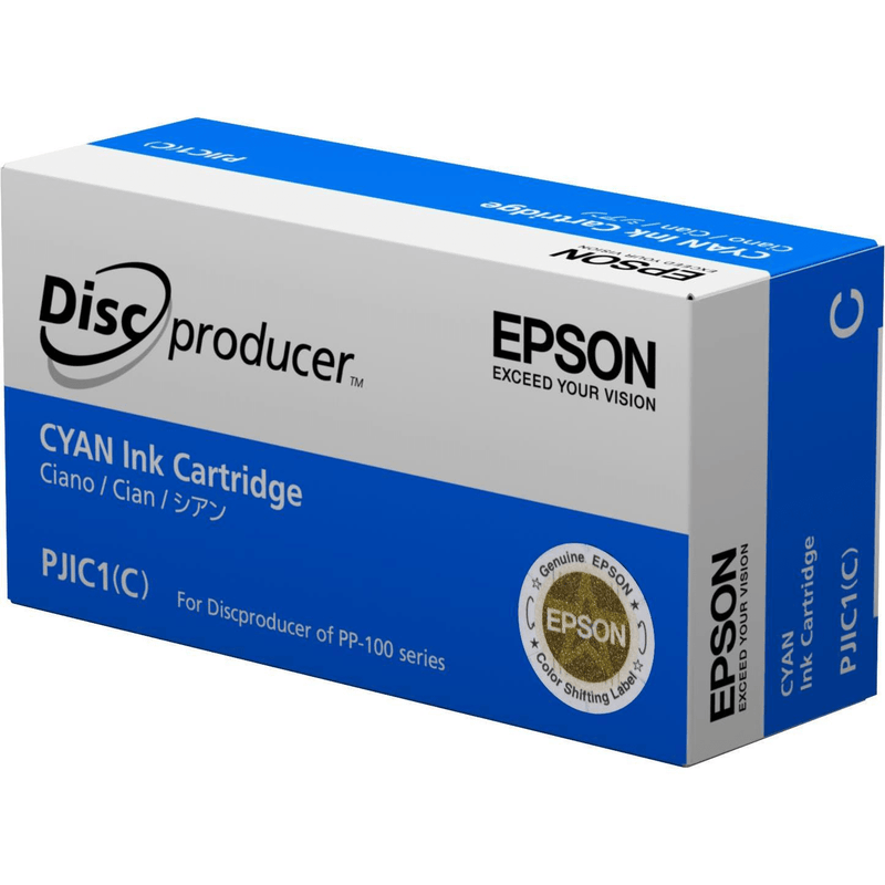 Epson PJIC1 for PP-100 DiscProducer Cyan Printer Ink Cartridge Original C13S020447 Single-pack