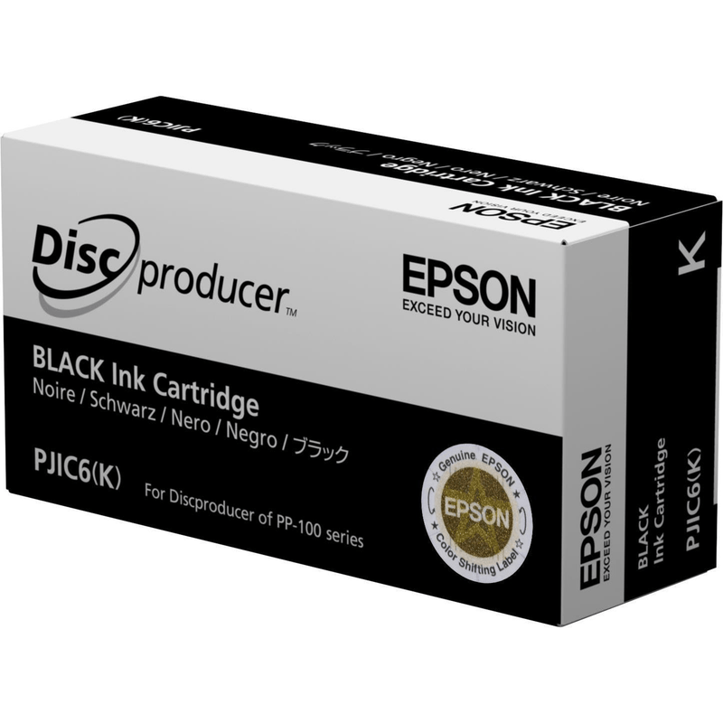 Epson PJIC6 for PP-100 DiscProducer Black Printer Ink Cartridge Original C13S020452 Single-pack