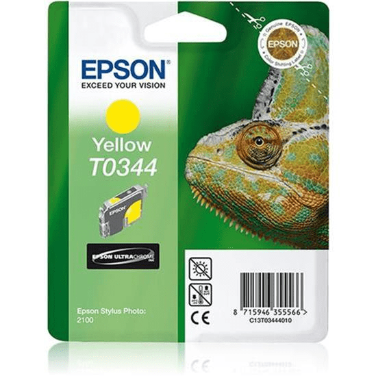 Epson T0344 Ultrachrome Yellow Printer Ink Cartridge Original C13T03444010 Single-pack