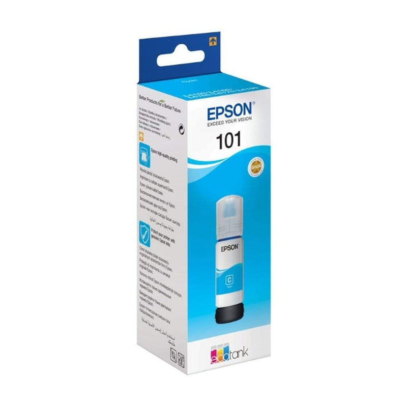 Epson 101 EcoTank Bottle Cyan Printer Ink Cartridge Original C13T03V24A Single-pack