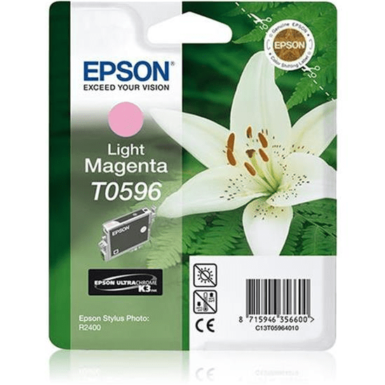 Epson T0596 Ultrachrome K3 Light Magenta Printer Ink Cartridge Original C13T05964010 Single-pack