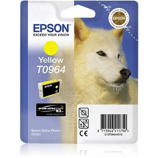 Epson T0964 Ultrachrome K3 Photo Yellow Printer Ink Cartridge Original C13T09644010 Single-pack
