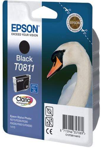 Epson T0811 Claria Photographic Photo Black High Yield Printer Ink Cartridge Original C13T11114A10 Single-pack