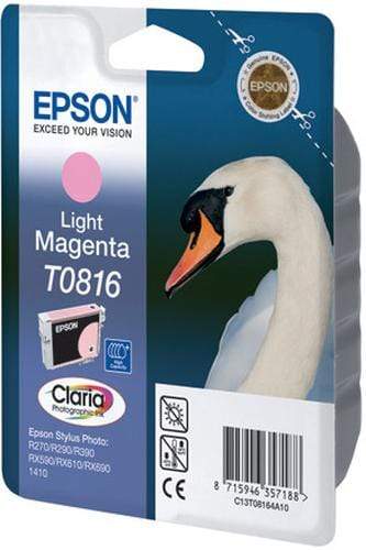 Epson T0816 Claria Photographic Light Magenta High Yield Printer Ink Cartridge Original C13T11164A10 Single-pack