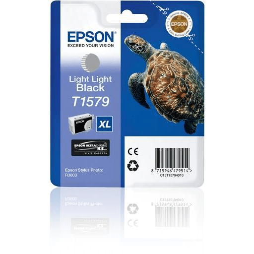 Epson T1579 Ultrachrome K3 Light Black High Yield Printer Ink Cartridge Original C13T15794010 Single-pack