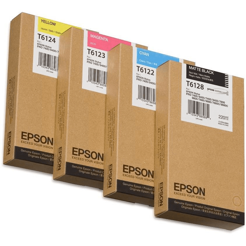 Epson T6128 Matte Black Printer Ink Cartridge Original C13T612800 Single-pack