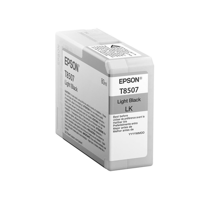 Epson T8507 Ultrachrome HD Light Black Printer Ink Cartridge Original C13T850700 Single-pack