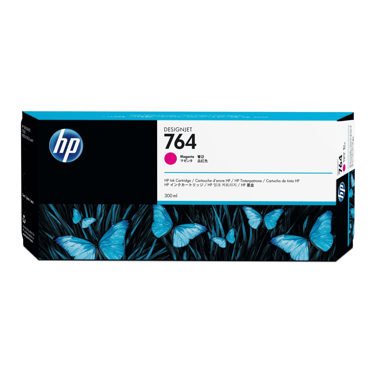 HP 764 300-ml DesignJet Magenta Printer Ink Cartridge Original C1Q14A Single-pack