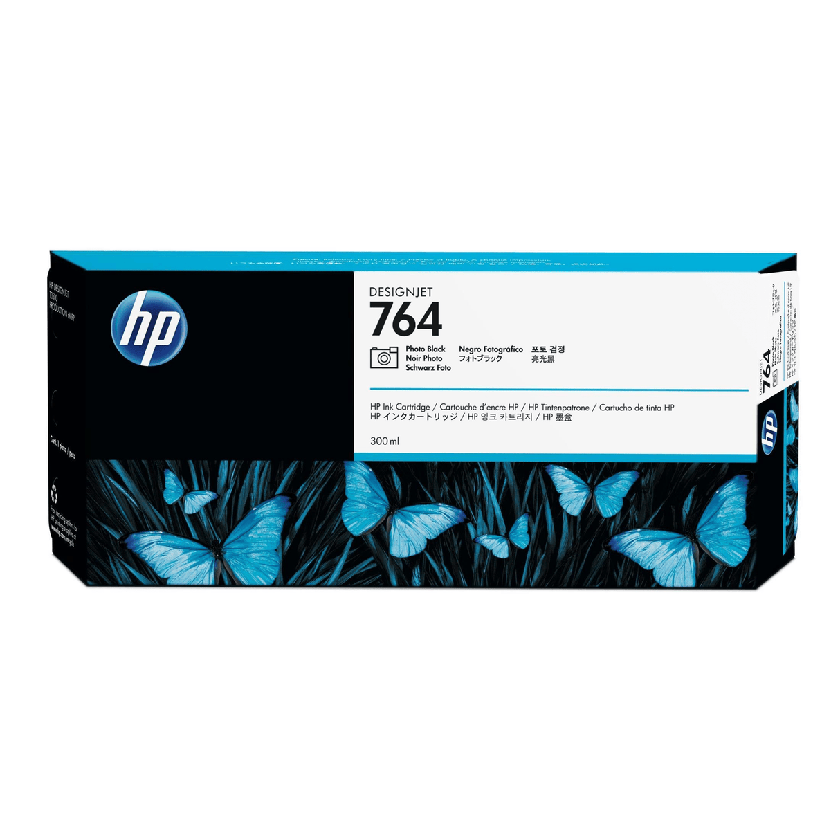 HP 764 300-ml DesignJet Photo Black Printer Ink Cartridge Original C1Q17A Single-pack