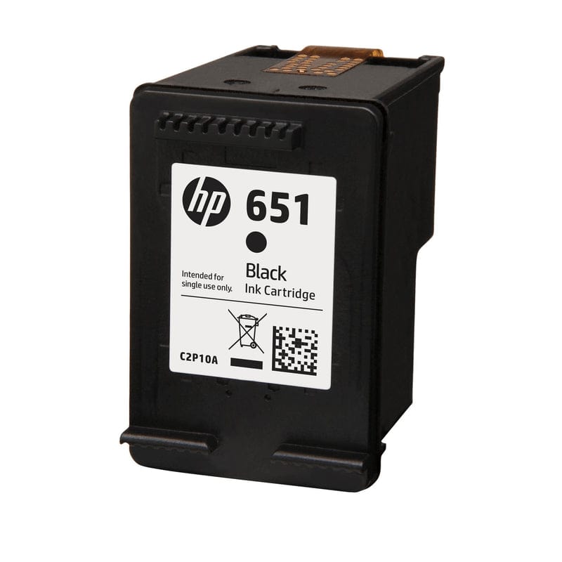 HP 651 Ink Advantage Black Printer Cartridge Original C2P10AE Single-pack