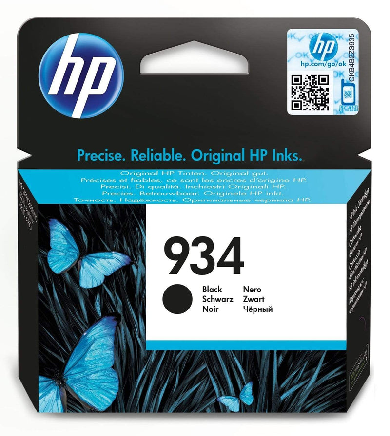 HP 934 Black Standard Yield Printer Ink Cartridge Original C2P19AE Single-pack