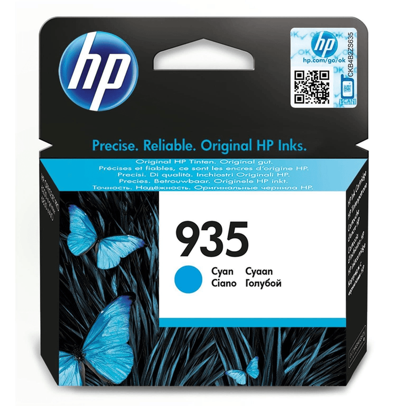 HP 935 Cyan Standard Yield Printer Ink Cartridge Original C2P20AE Single-pack