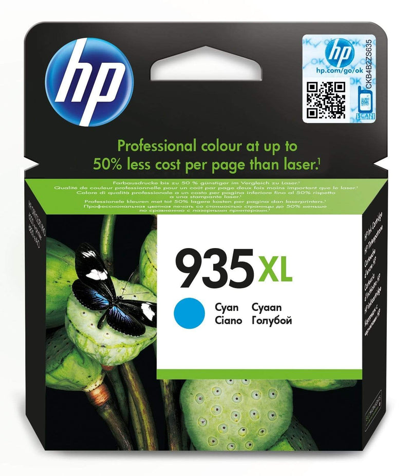 HP 935XL Cyan High Yield Printer Ink Cartridge Original C2P24AE Single-pack
