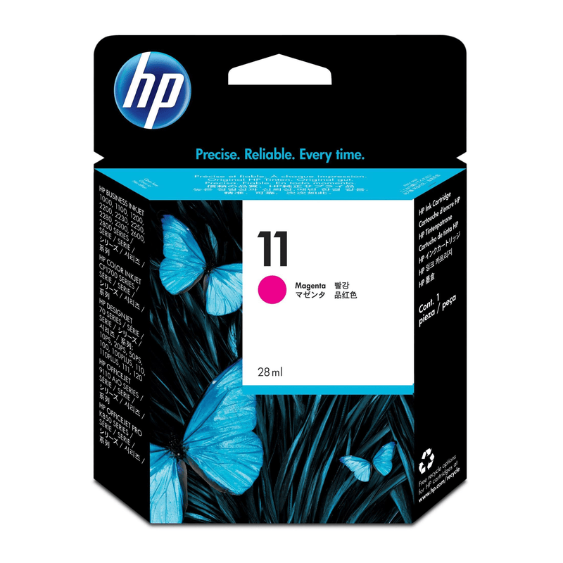 HP 11 Magenta Standard Yield Printer Ink Cartridge Original C4837AE Single-pack