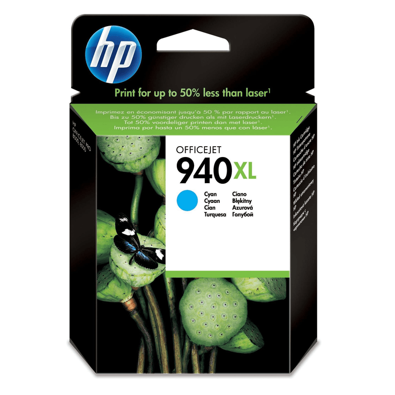 HP 940XL Cyan High Yield Printer Ink Cartridge Original C4907AE Single-pack