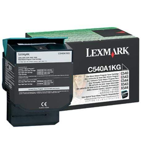 Lexmark C54x X54x Black Toner Cartridge 1,000 Pages Original C540A1KG Single-pack