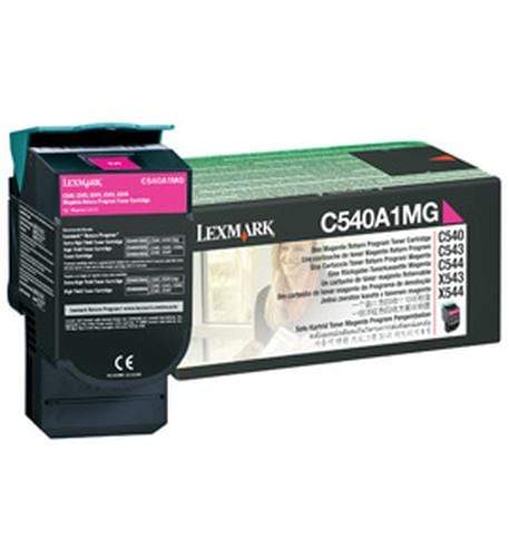 Lexmark C540A1MG Magenta Toner Cartridge 1,000 Pages Original Single-pack