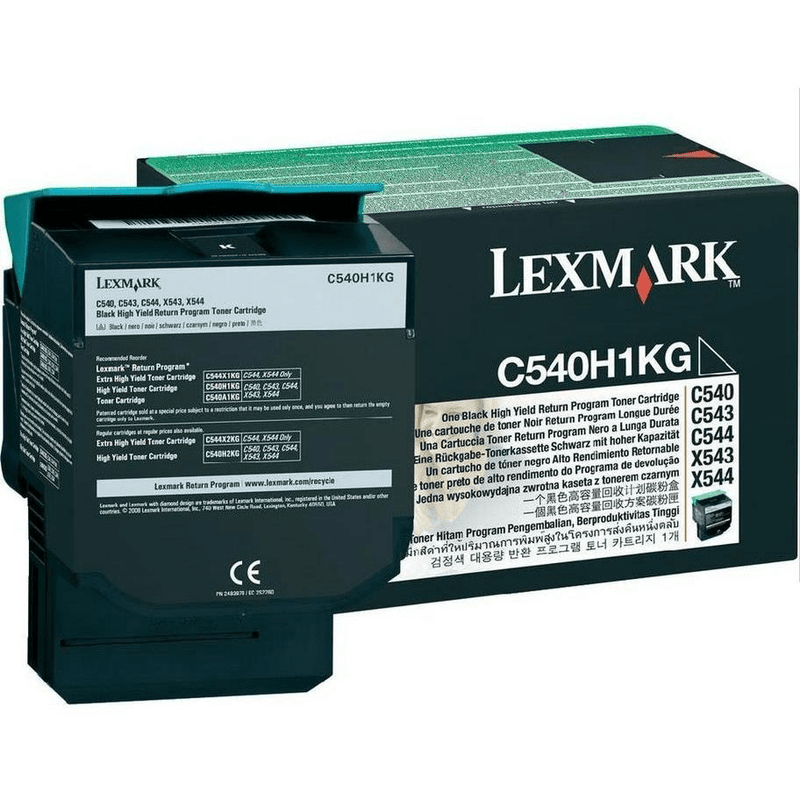 Lexmark C540H1KG Black Toner Cartridge 2,500 Pages Original Single-pack