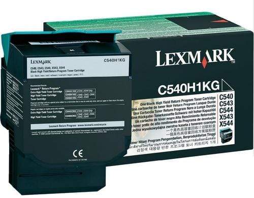 Lexmark C540H1KG Black Toner Cartridge 2,500 Pages Original Single-pack