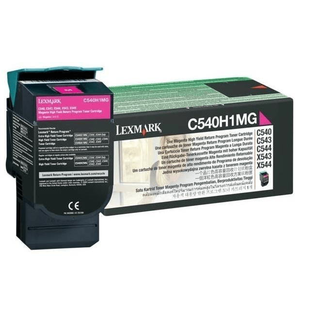 Lexmark C540H1MG Magenta Toner Cartridge 2,000 Pages Original Single-pack