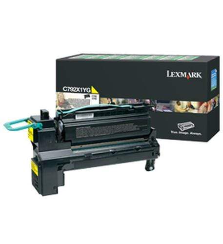 Lexmark C792X1YG Yellow Toner Cartridge 20,000 Pages Original Single-pack