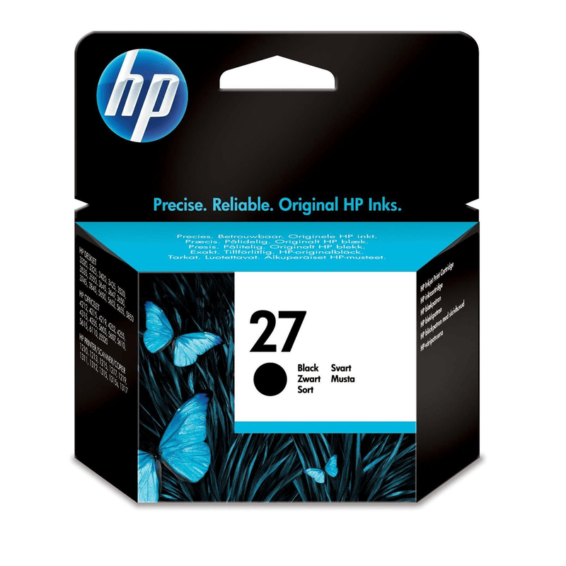 HP 27 Black Standard Yield Printer Ink Cartridge Original C8727AE Single-pack