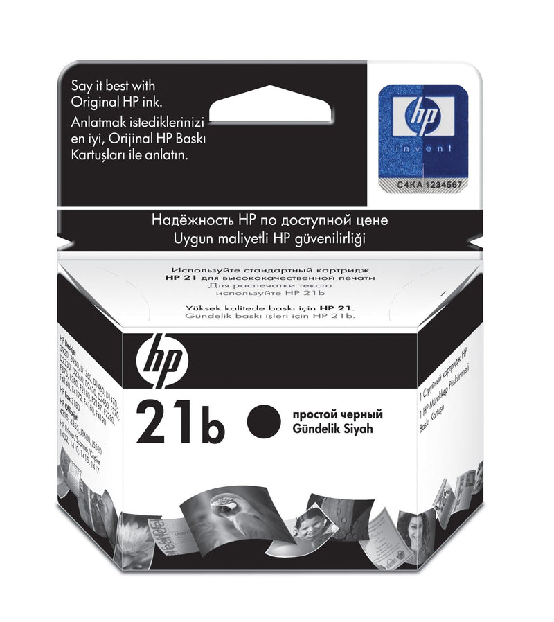 HP 21 Black Standard Yield Printer Ink Cartridge Original C9351AE Single-pack